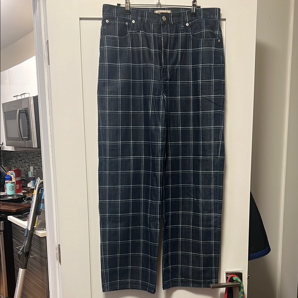 Madewell Blue Straight Leg Pants